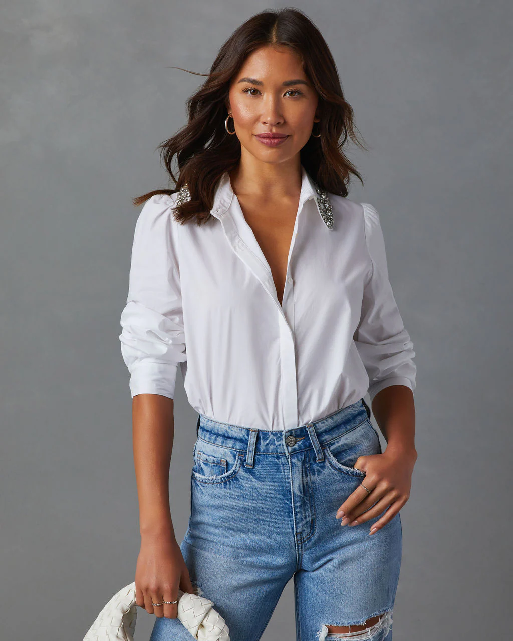 Naya Embellished Collared Button Down - Image 4