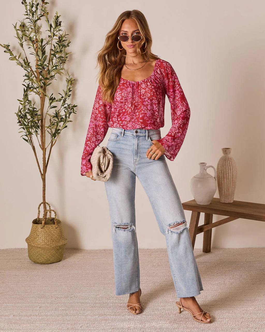 Nelda Floral Printed Top - Image 2