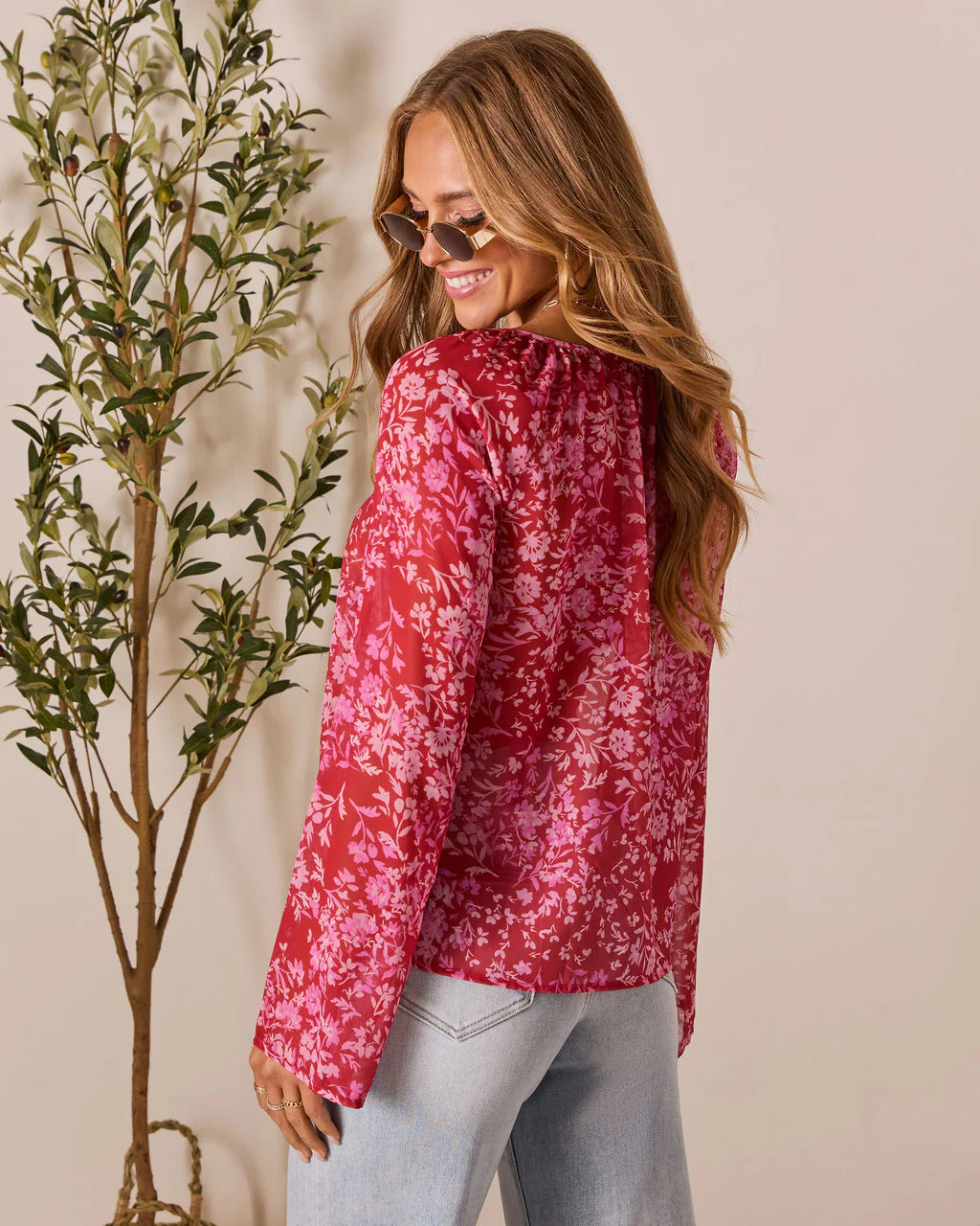 Nelda Floral Printed Top - Image 4
