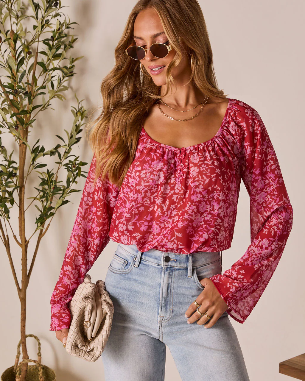 Nelda Floral Printed Top - Image 5
