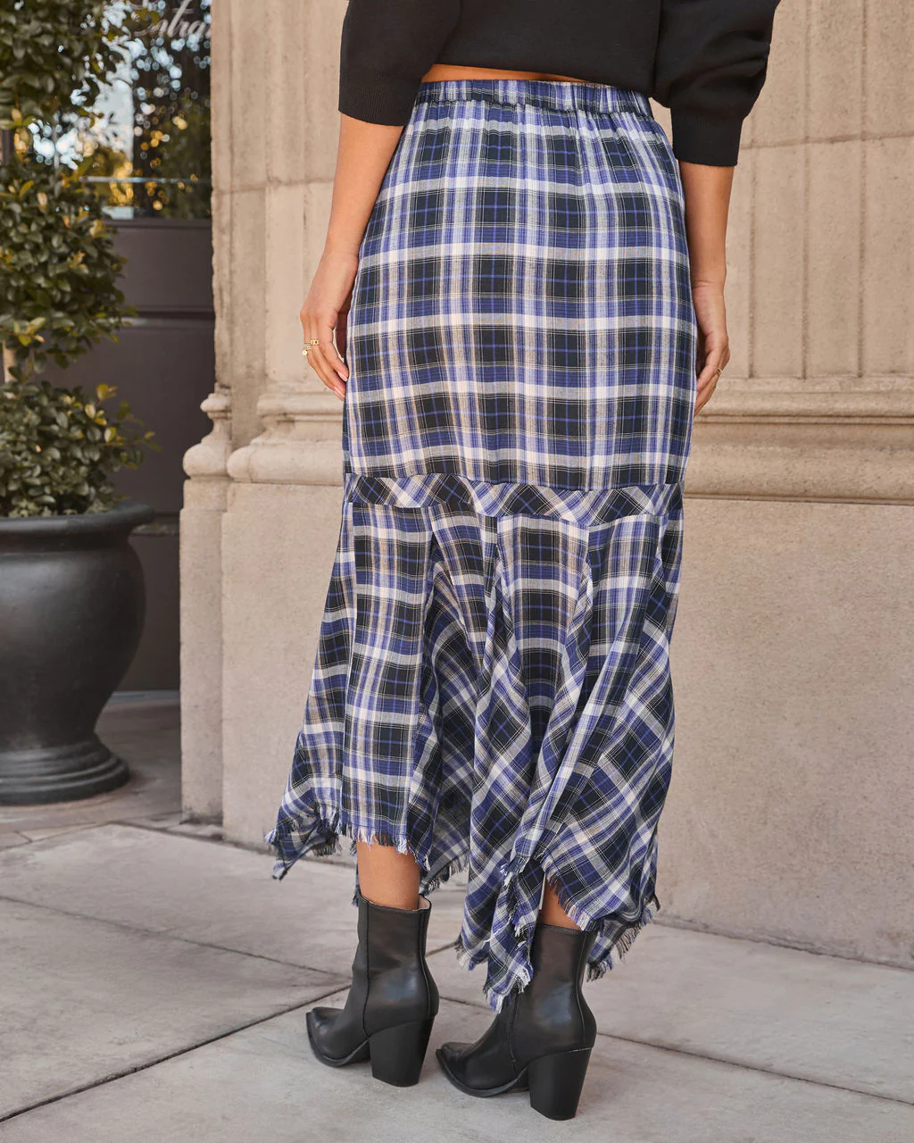 Nerida Plaid Maxi Skirt - Image 4