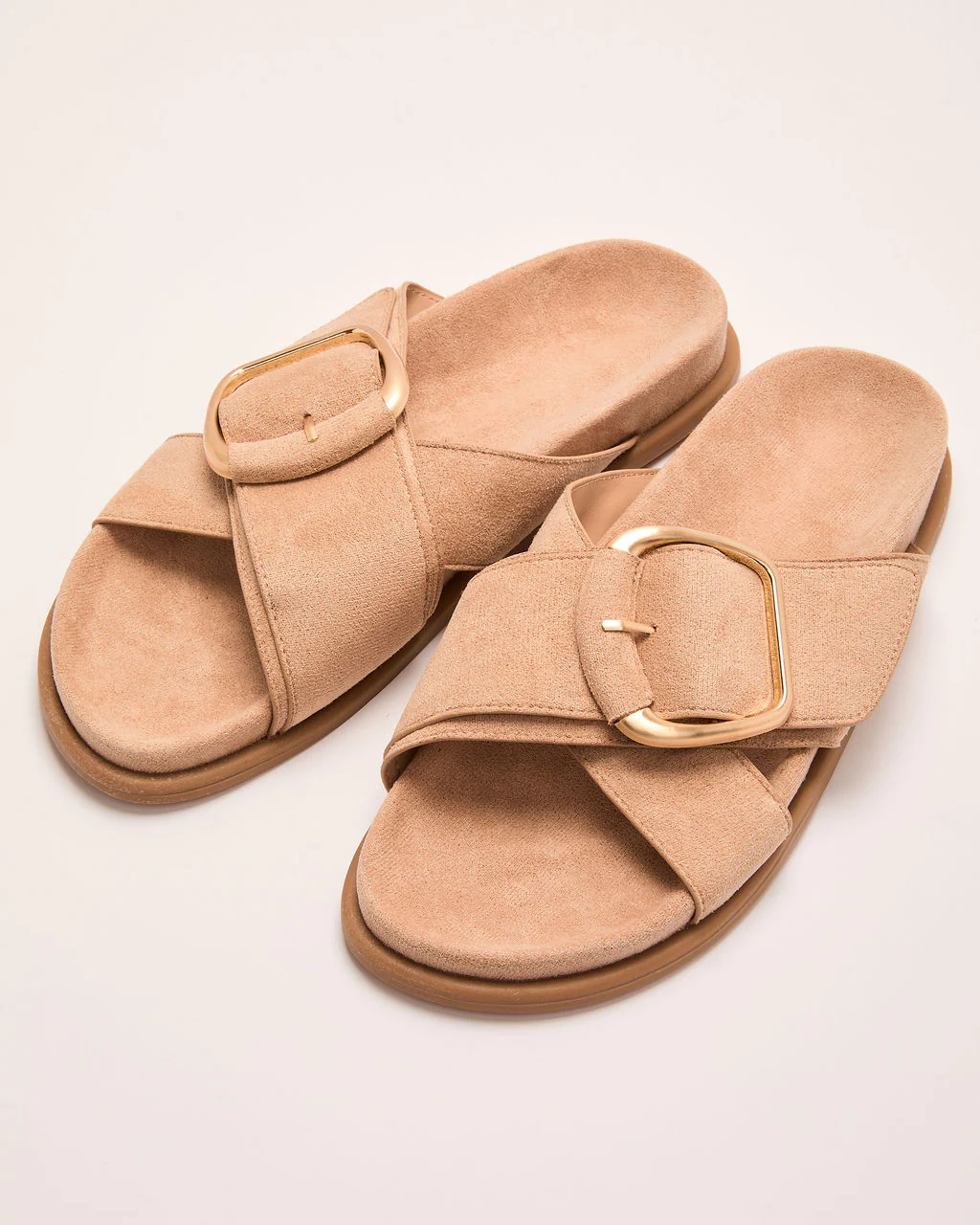 Nesa Cross Over Faux Suede Sandals - Image 2