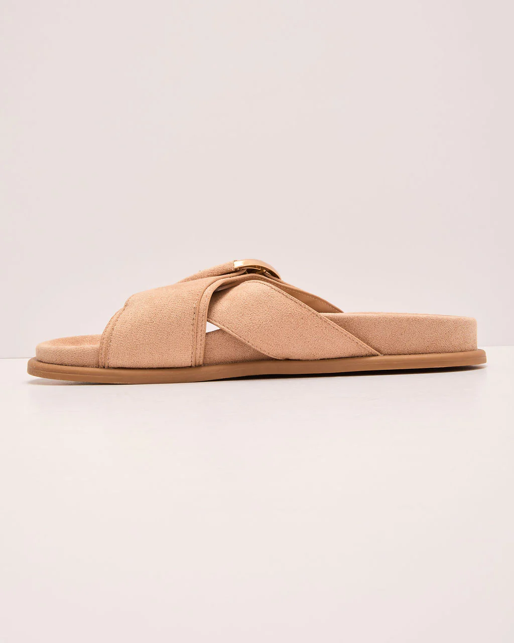 Nesa Cross Over Faux Suede Sandals - Image 3