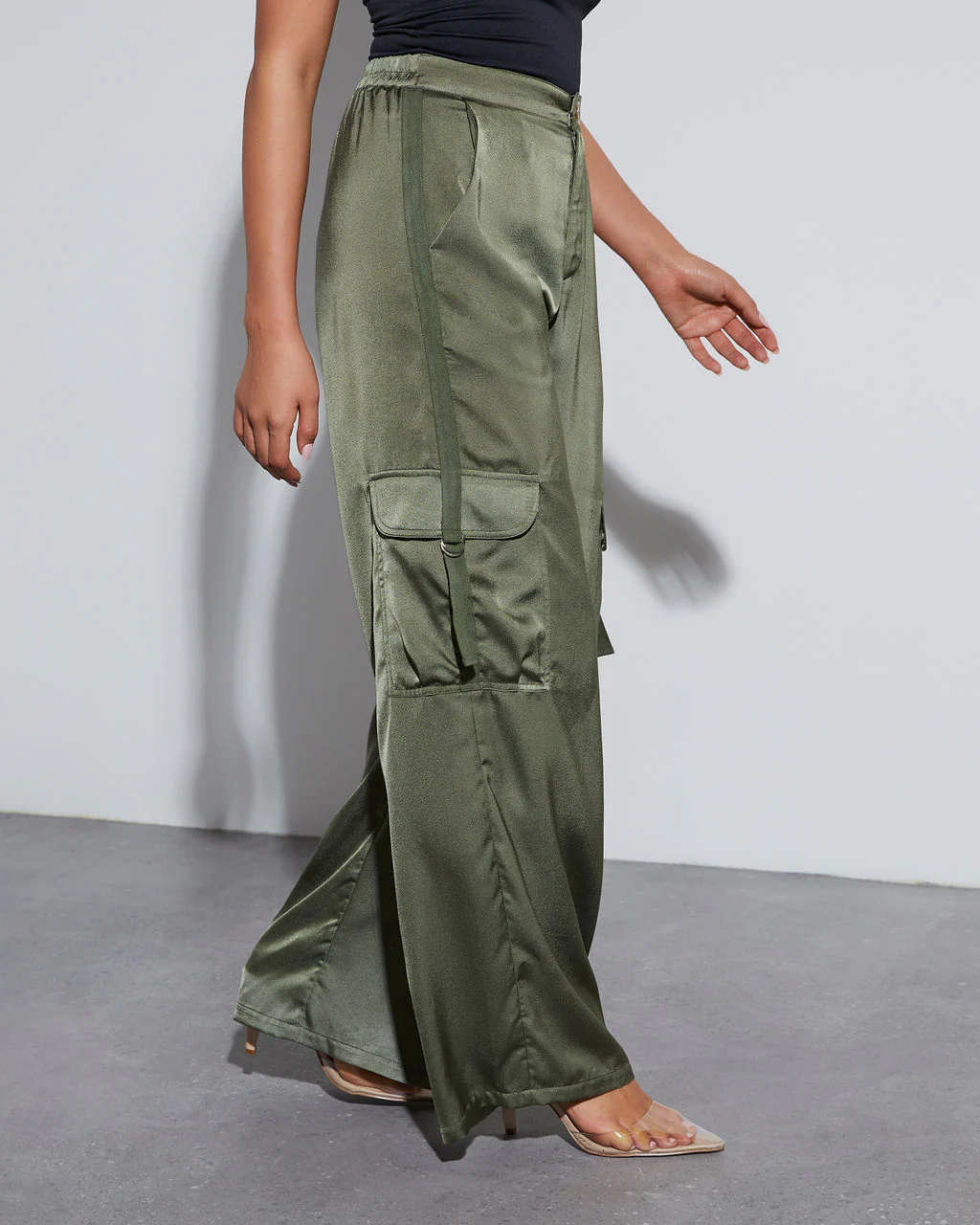 Never Impossible Satin Cargo Pants - Image 3