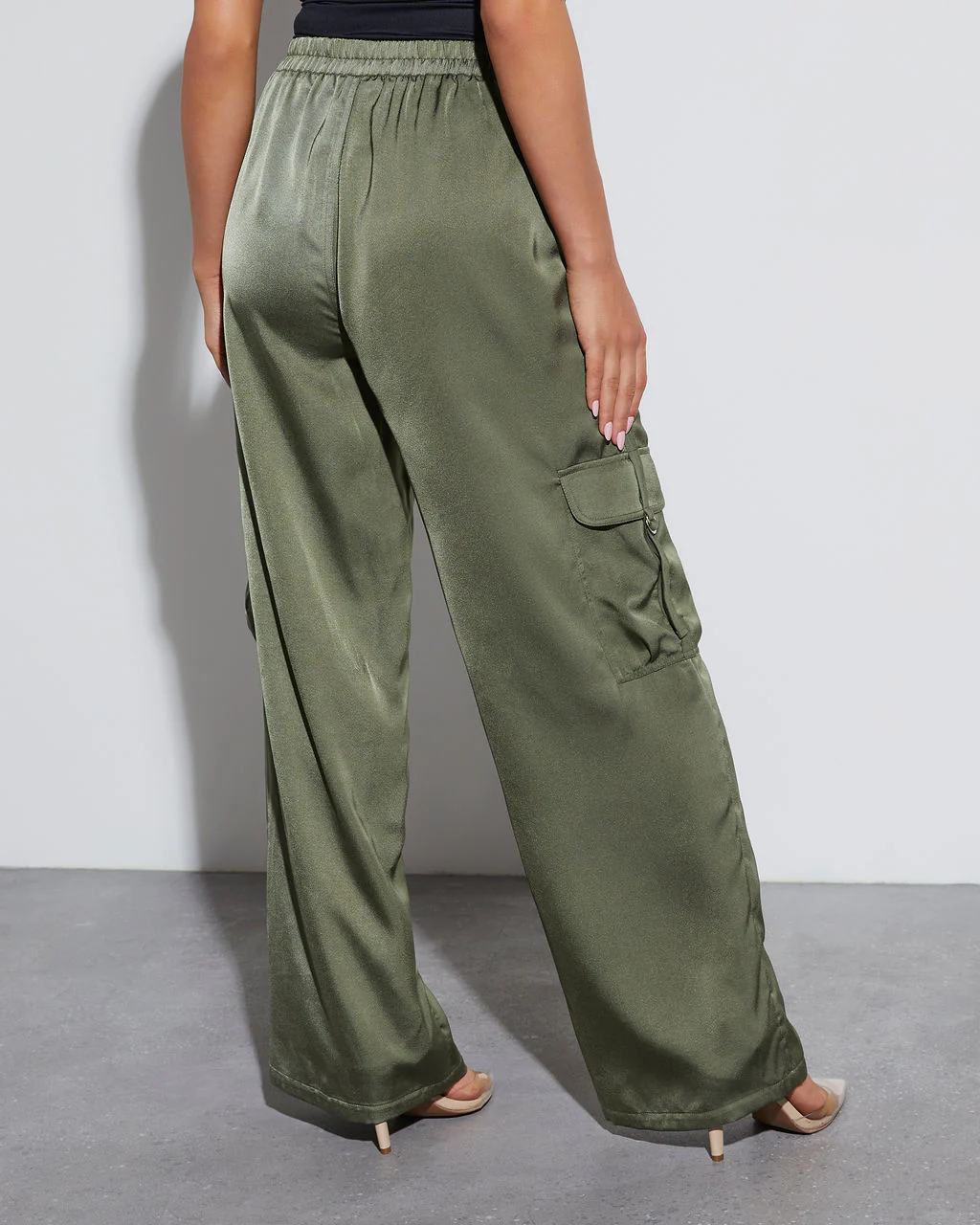 Never Impossible Satin Cargo Pants - Image 4