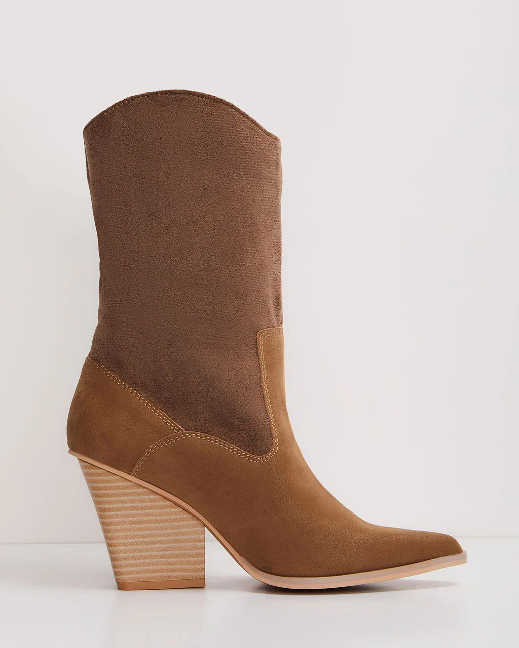 New Frontier Western Faux Suede Boots - Image 4