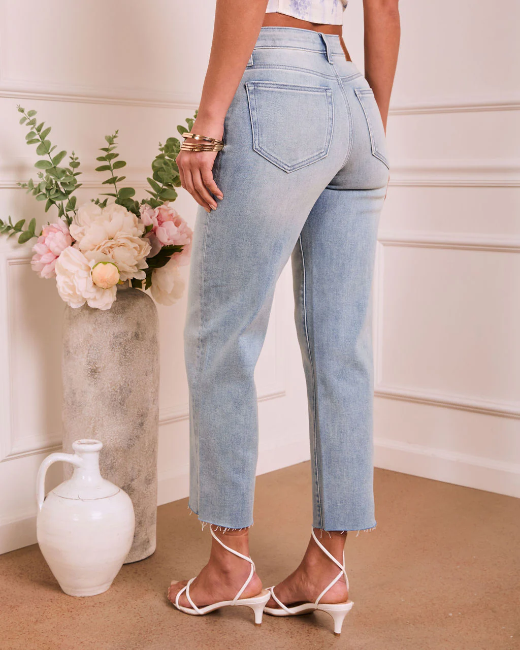 Nickolah Super Stretch Mid Rise Straight Leg Jeans - Image 4