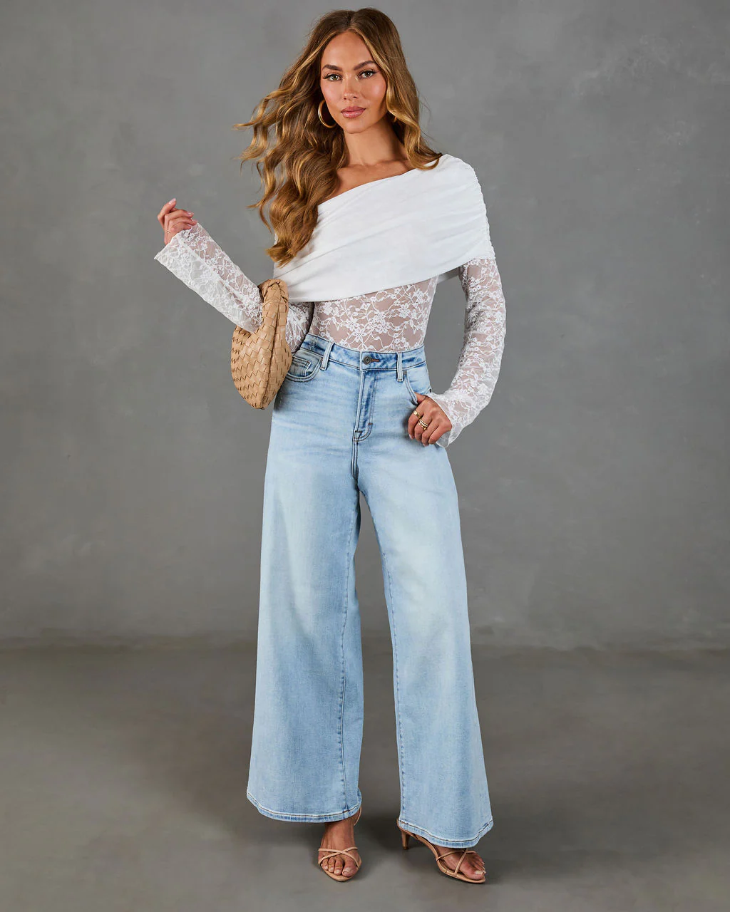 Nightfall Avenue Lace One Shoulder Bodysuit - Image 2