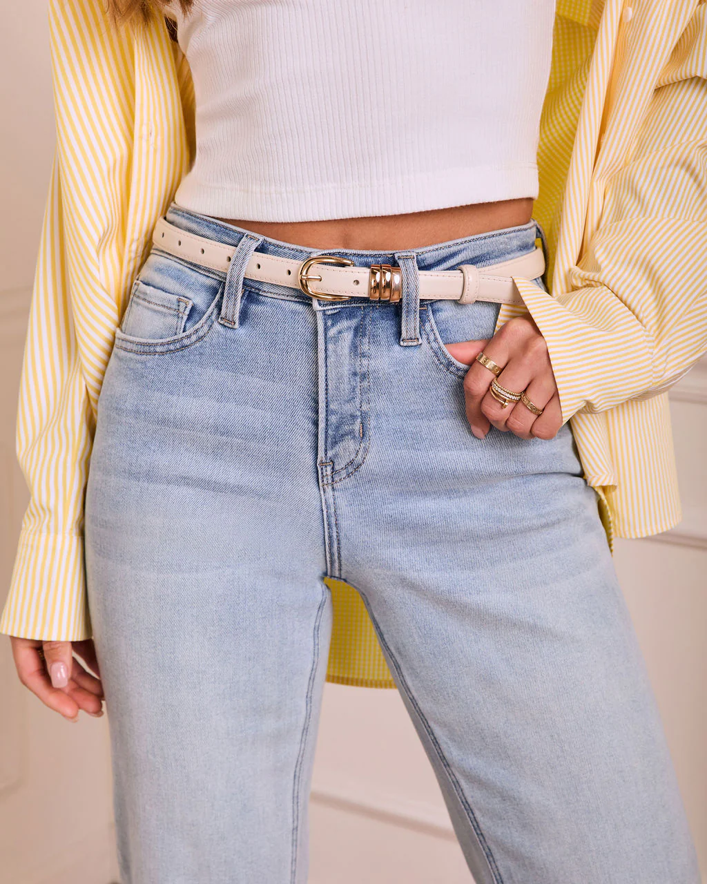 Nivara Vegan Leather Classic Waist Belt - Image 3