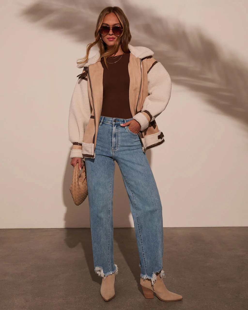No Chill High Neck Suede Belted Jacket - Image 2