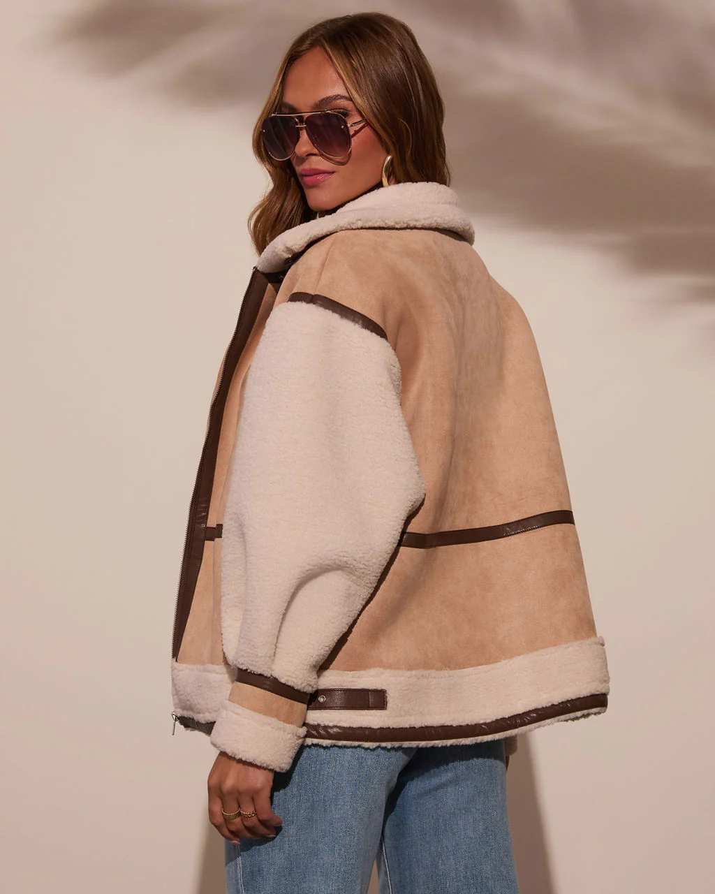 No Chill High Neck Suede Belted Jacket - Image 4