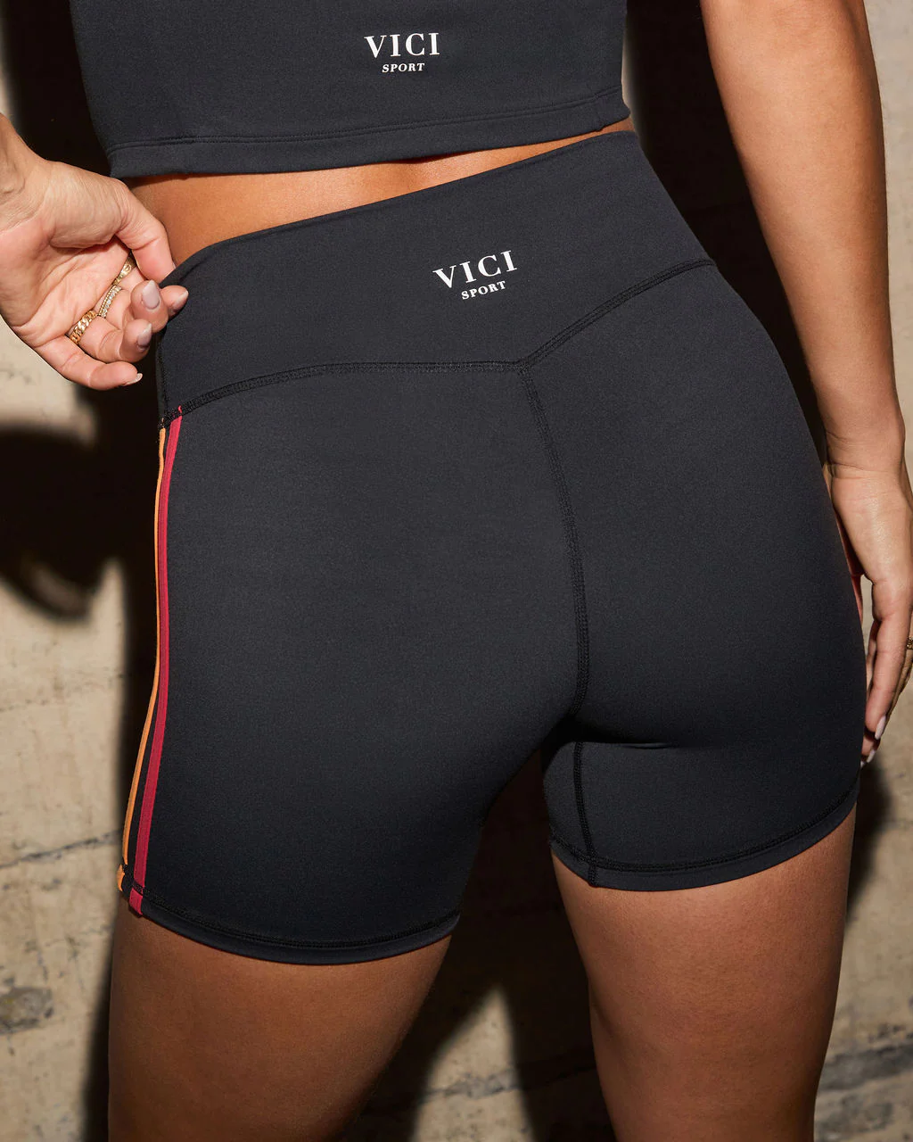 No Limits Contrast Trim High Rise Biker Shorts - Image 4