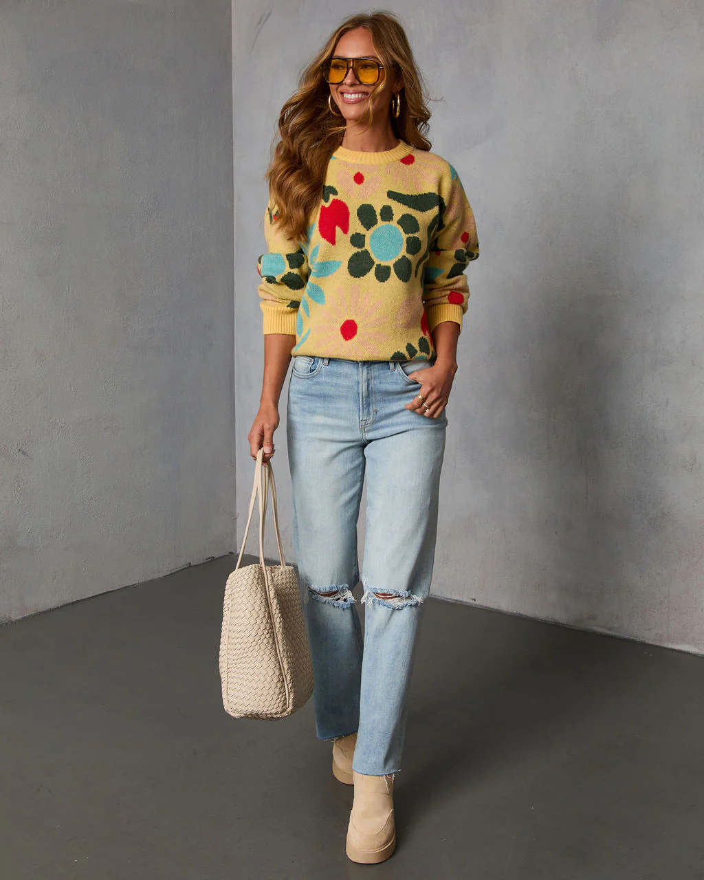 Norine Abstract Printed Sweater - Image 2