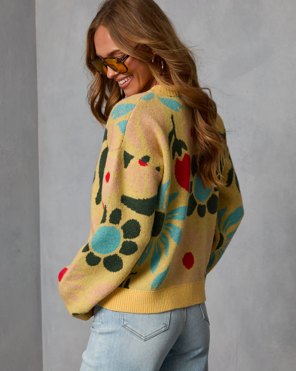Norine Abstract Printed Sweater - Image 4