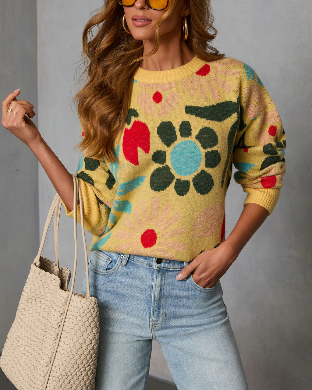 Norine Abstract Printed Sweater - Image 5