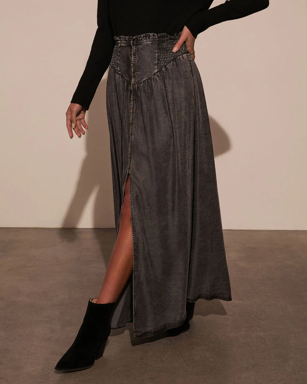 Normah Corset Waist Maxi Skirt - Image 3