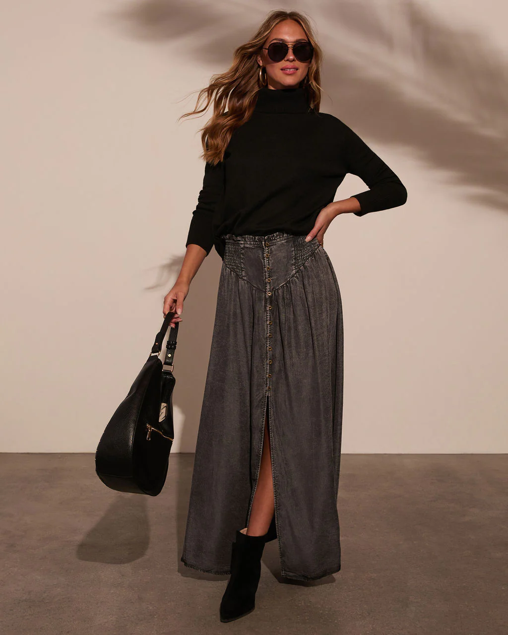 Normah Corset Waist Maxi Skirt - Image 5