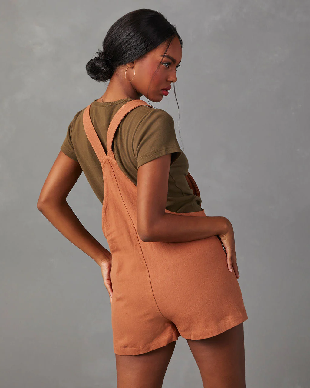Northwest Cotton Linen Pocketed Romper - Image 10