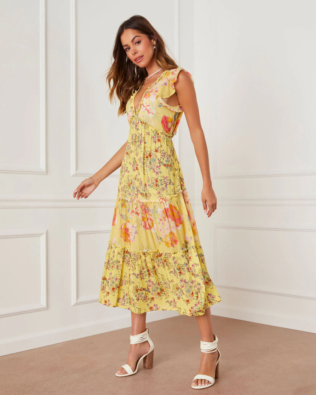 Novalie Boho Tiered Maxi Dress - Image 4