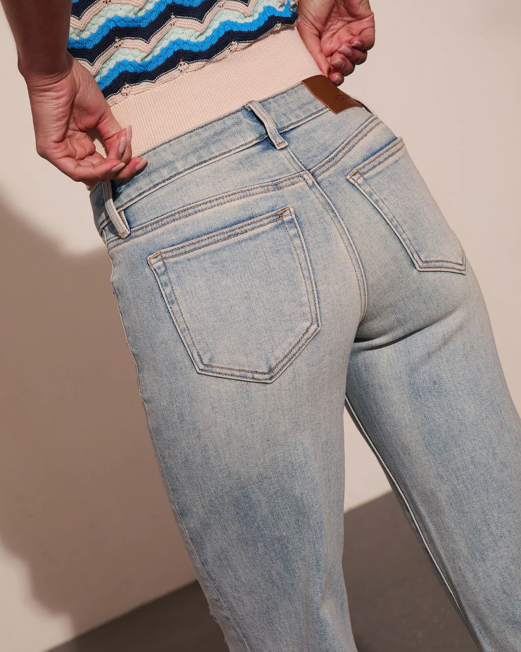 Nyelle Super Stretch Mid Rise Straight Leg Jeans - Image 6