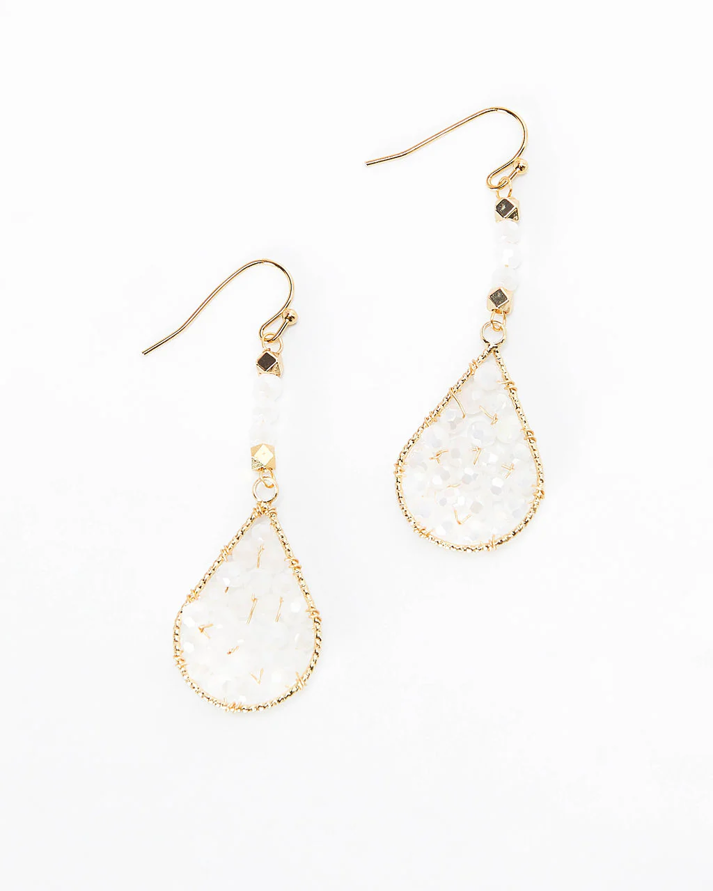 Nylah Dainty Beaded Drop Earrings - Image 2