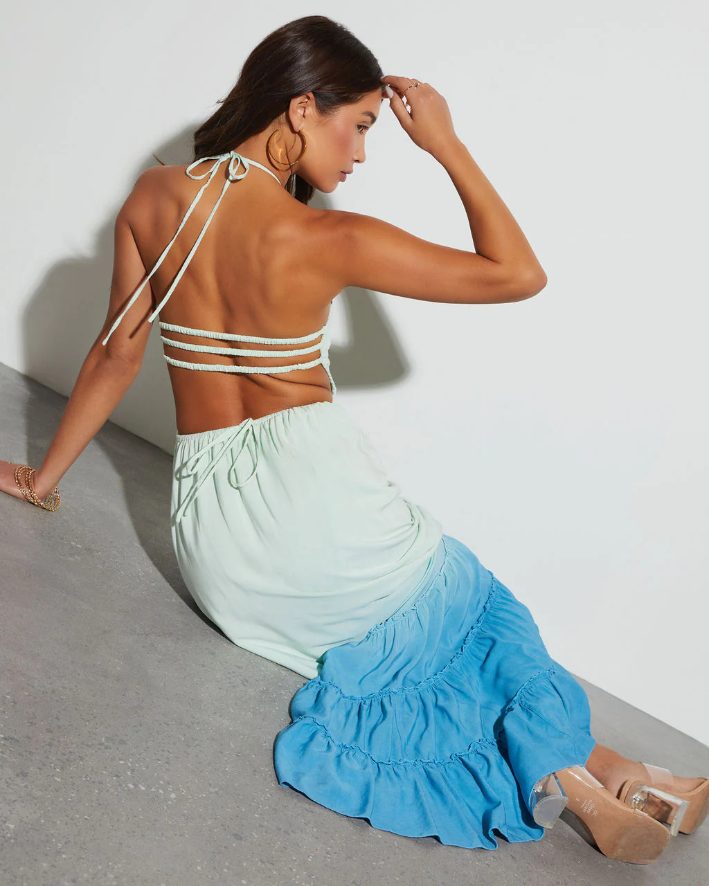 Ocean Breeze Tiered Maxi Dress - Image 3