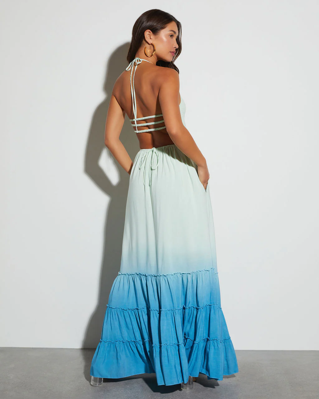 Ocean Breeze Tiered Maxi Dress - Image 5