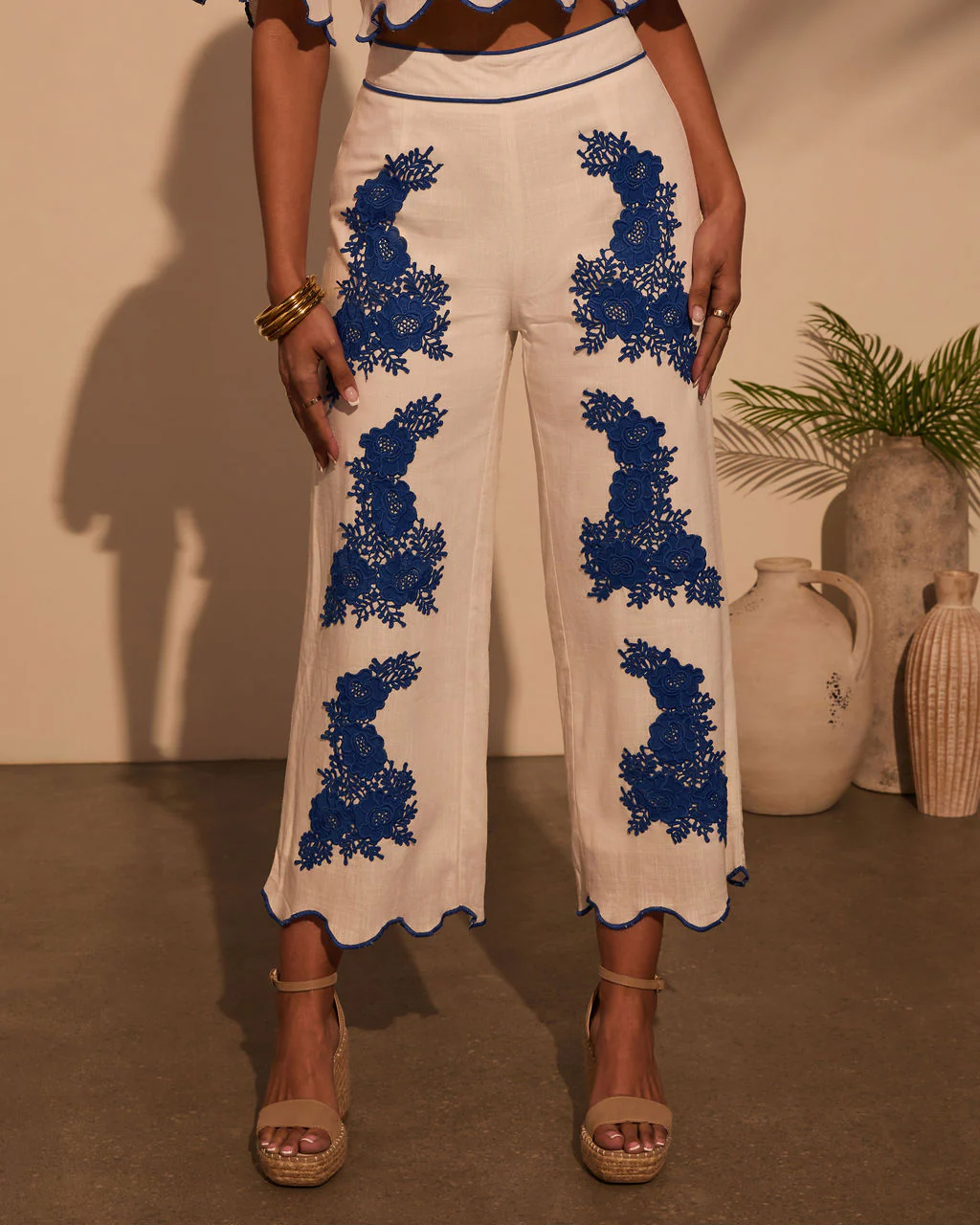 Ocean Drive Embroidered Linen Pants - Image 2