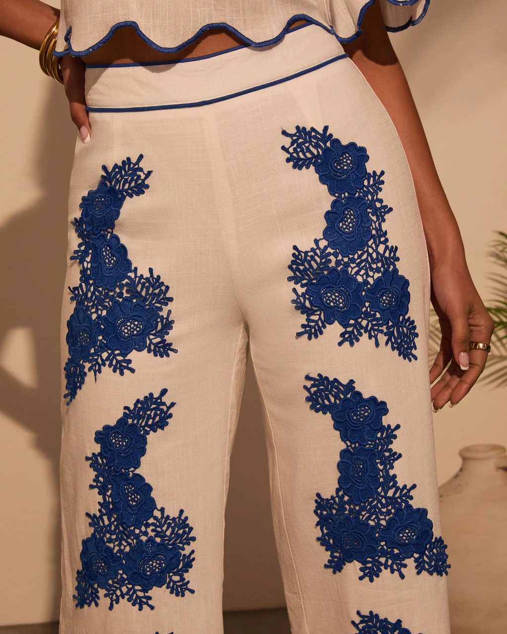 Ocean Drive Embroidered Linen Pants - Image 6