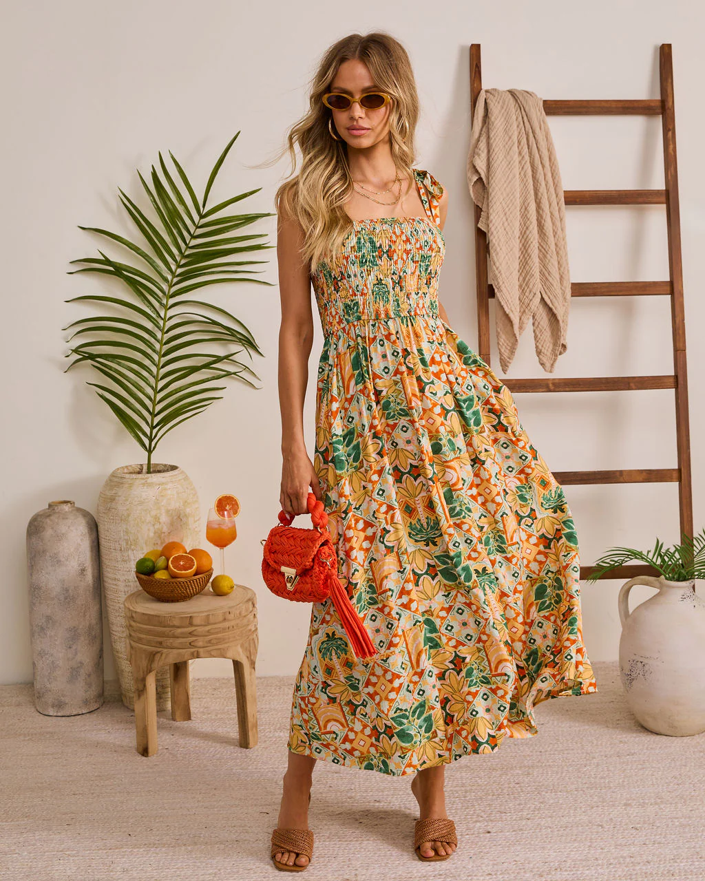 Ocean Light Tropical Print Maxi Dress - Image 6