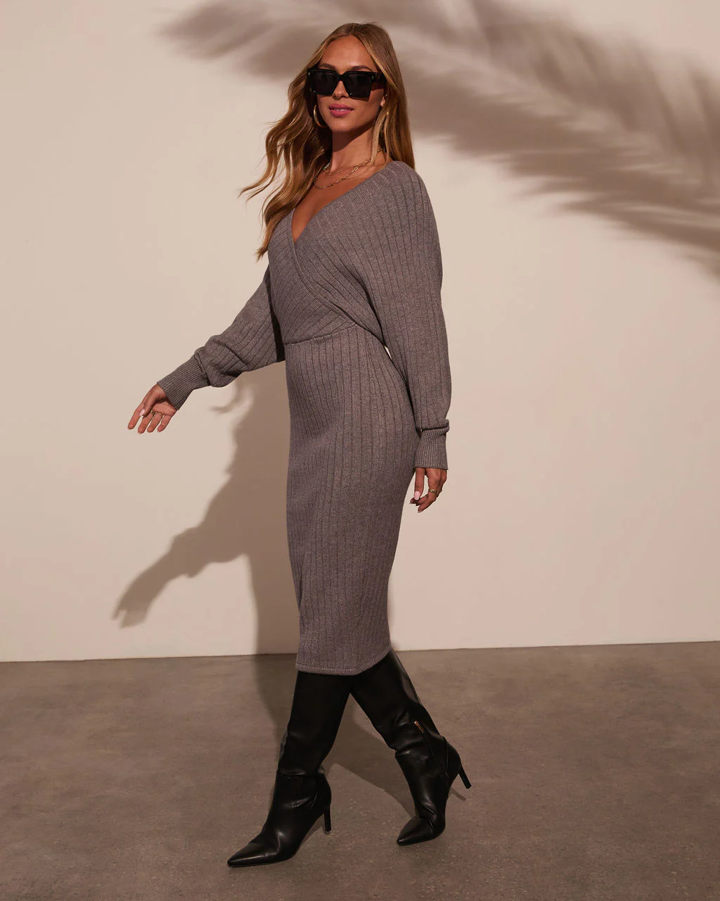 October Skies Bodycon Sweater Dress - Image 11
