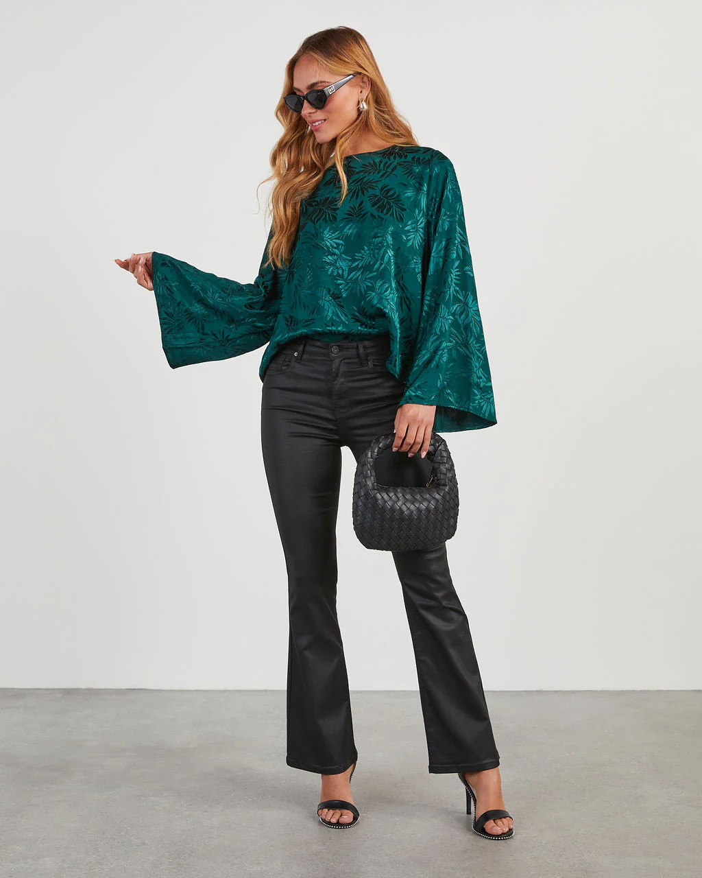 Odette Embossed Wide Sleeve Top - Image 5