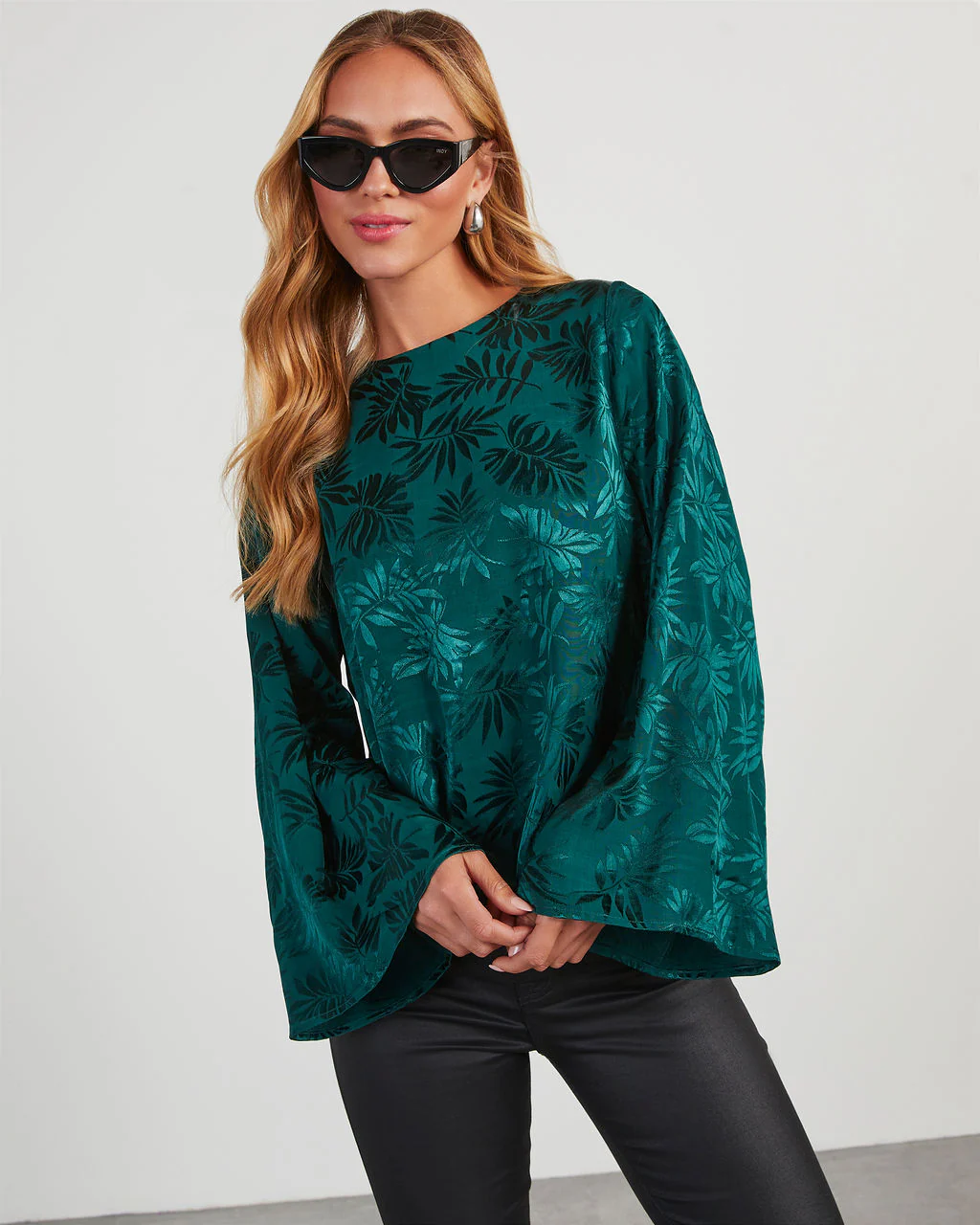 Odette Embossed Wide Sleeve Top - Image 6