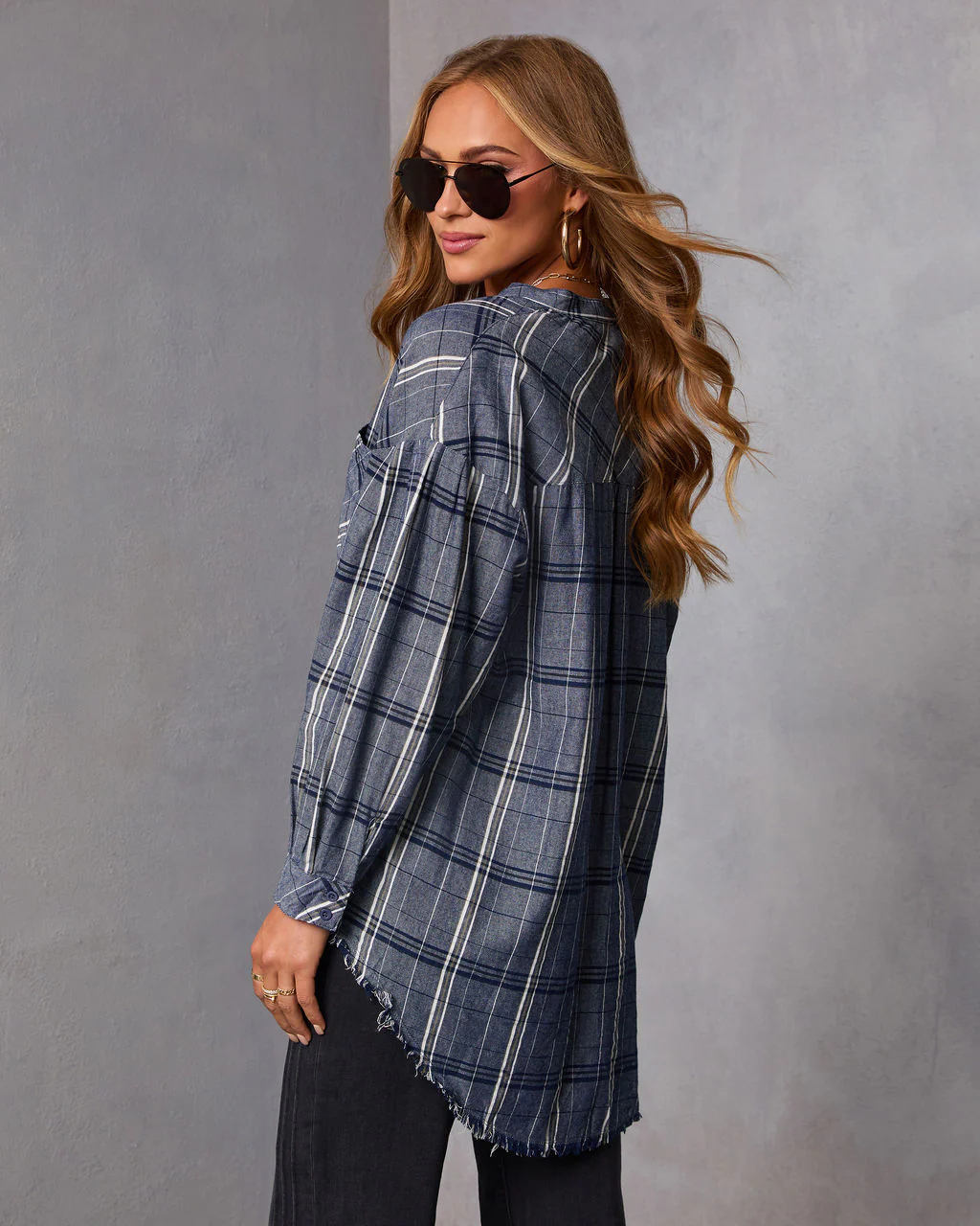 Off Grid Plaid Tunic Top - Image 4