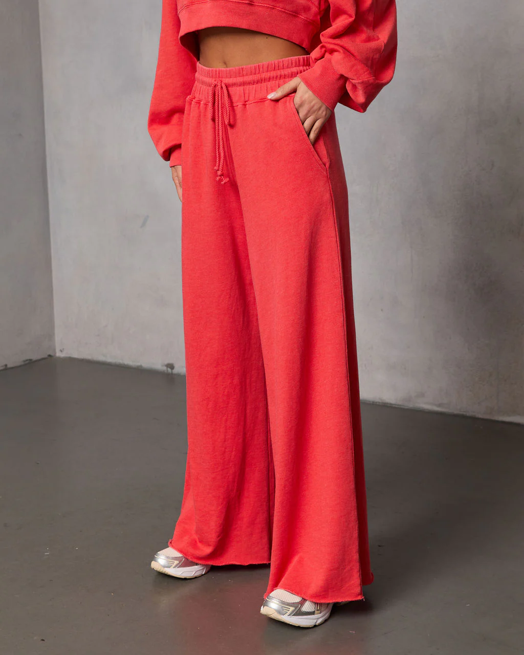 Off Hours Fleece Wide Leg Sweatpants - Image 3