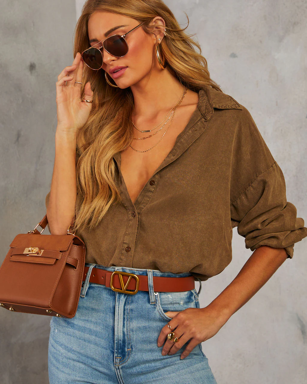 On The Clock Button Down Bodysuit - Image 12