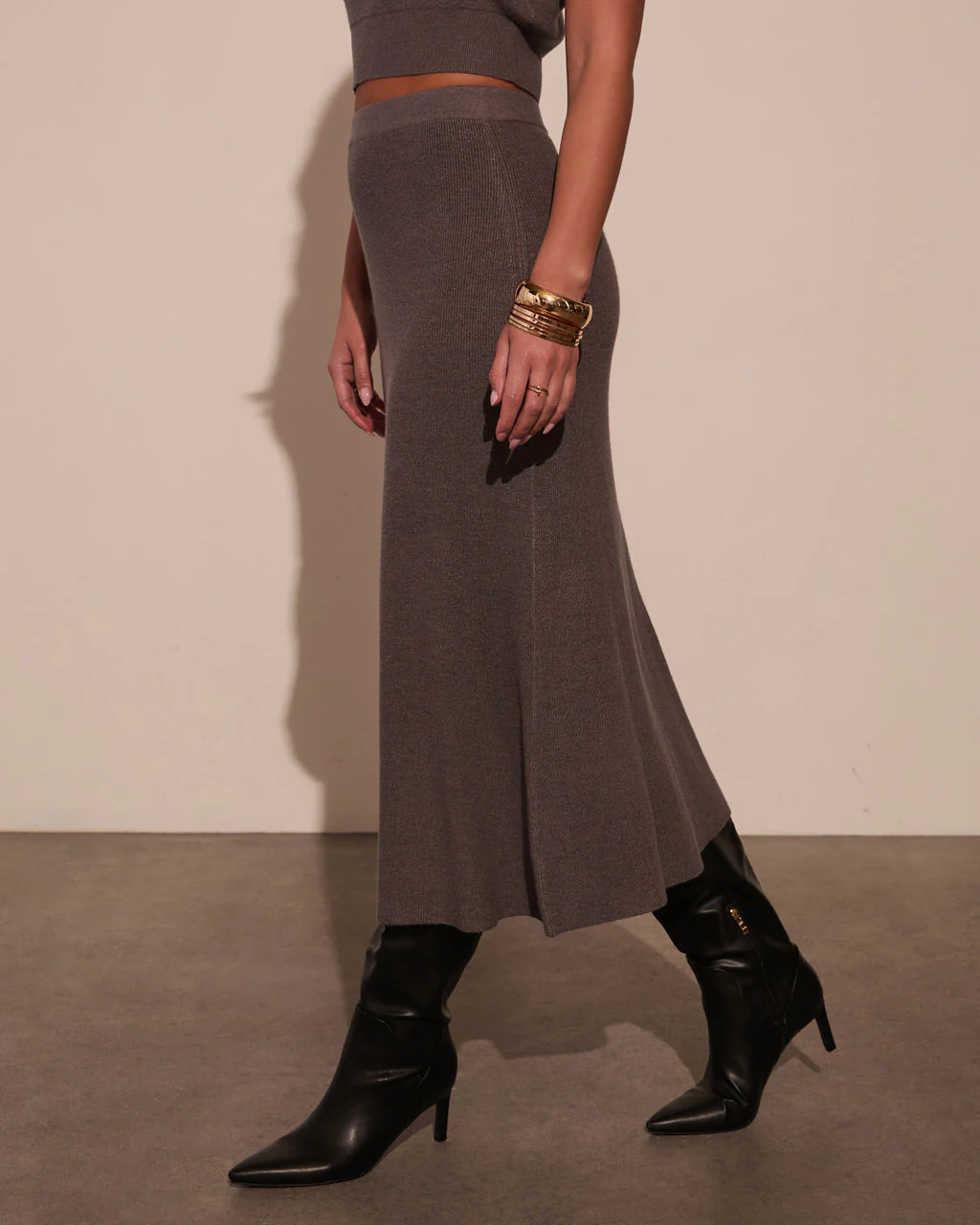 On The Town Knit Midi Skirt - Image 3