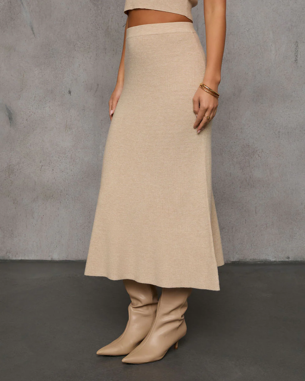 On The Town Knit Midi Skirt - Image 9