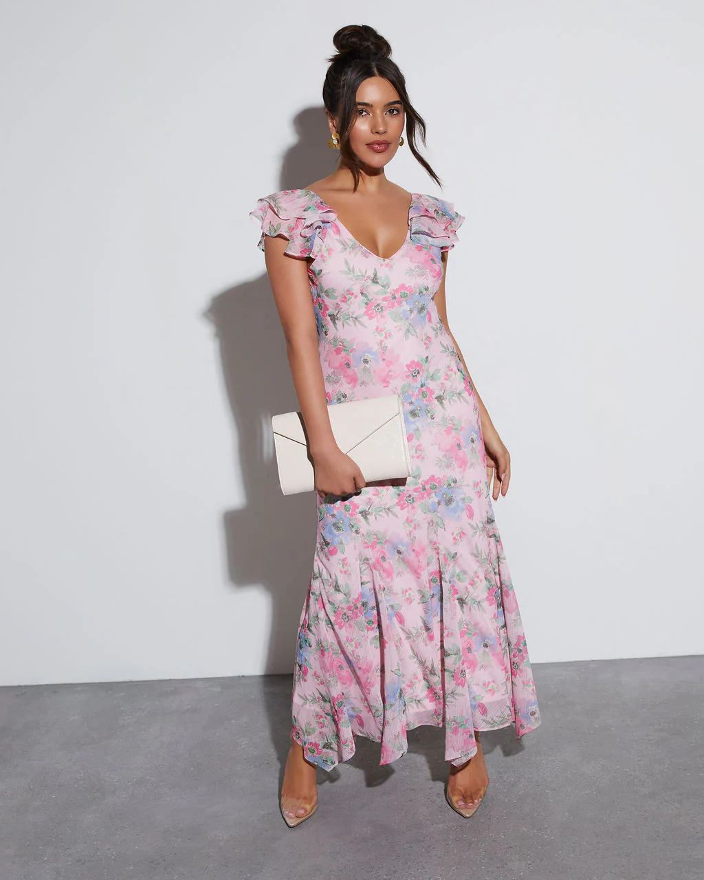 Orchard Floral Ruffle Sleeve Maxi Dress - Image 5