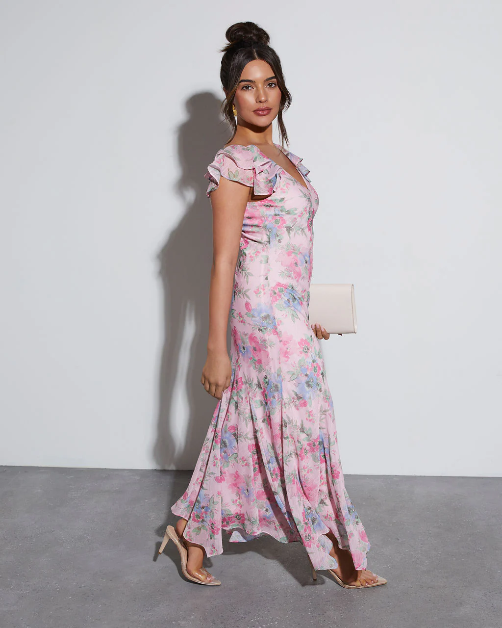 Orchard Floral Ruffle Sleeve Maxi Dress - Image 6