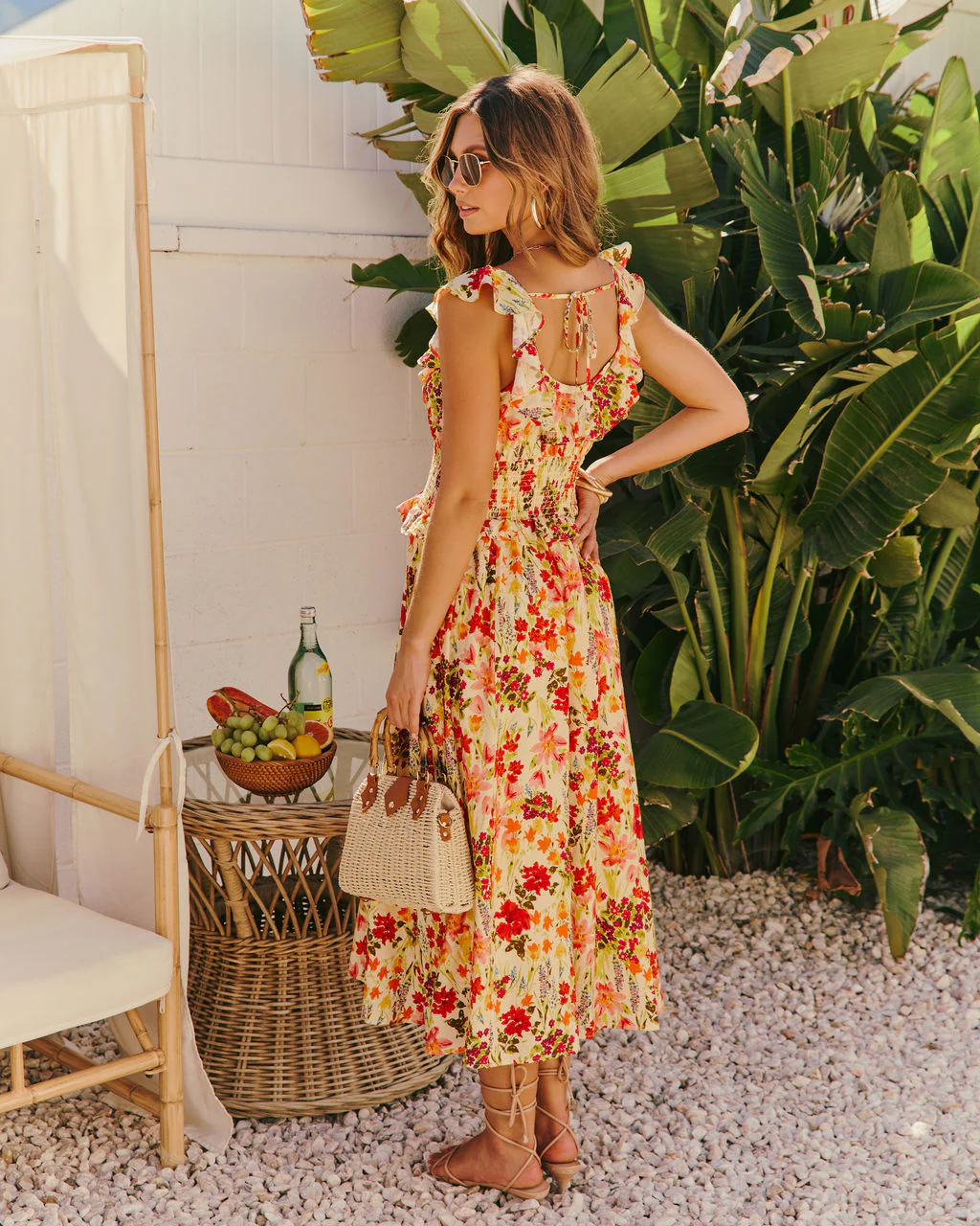 Orchard Glow Fit and Flare Floral Midi Dress - Image 3