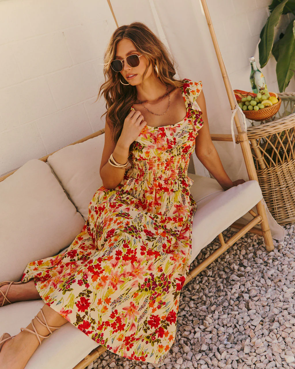 Orchard Glow Fit and Flare Floral Midi Dress - Image 5