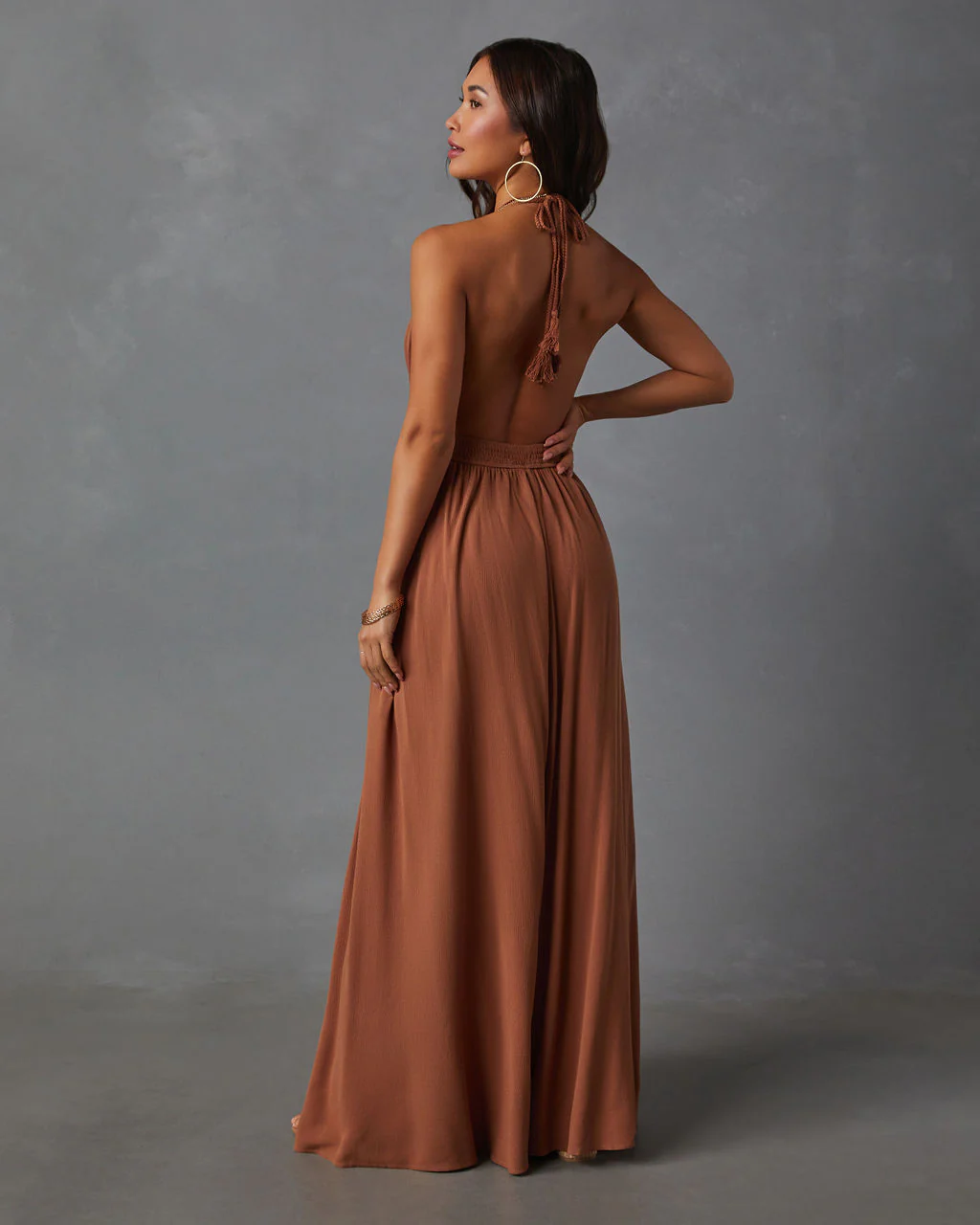 Oriana Pocketed Rope Trim Maxi Dress - Image 4