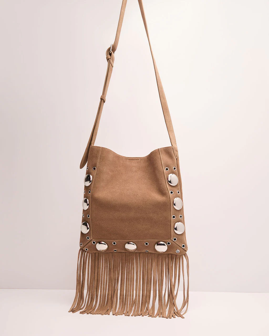 Outlaw Muse Fringe Faux Suede Crossbody Bag - Image 2
