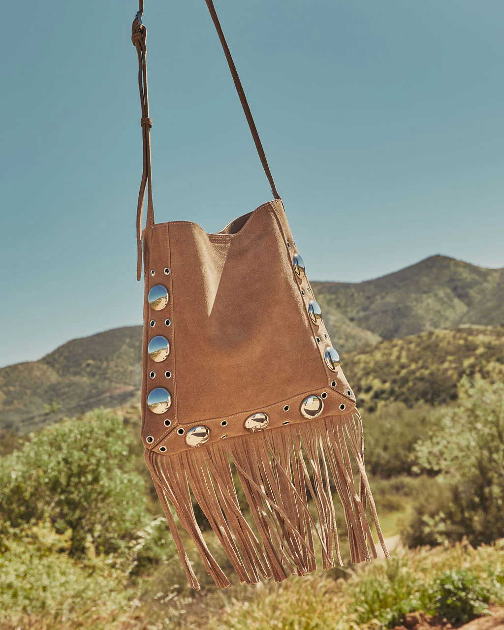 Outlaw Muse Fringe Faux Suede Crossbody Bag - Image 5