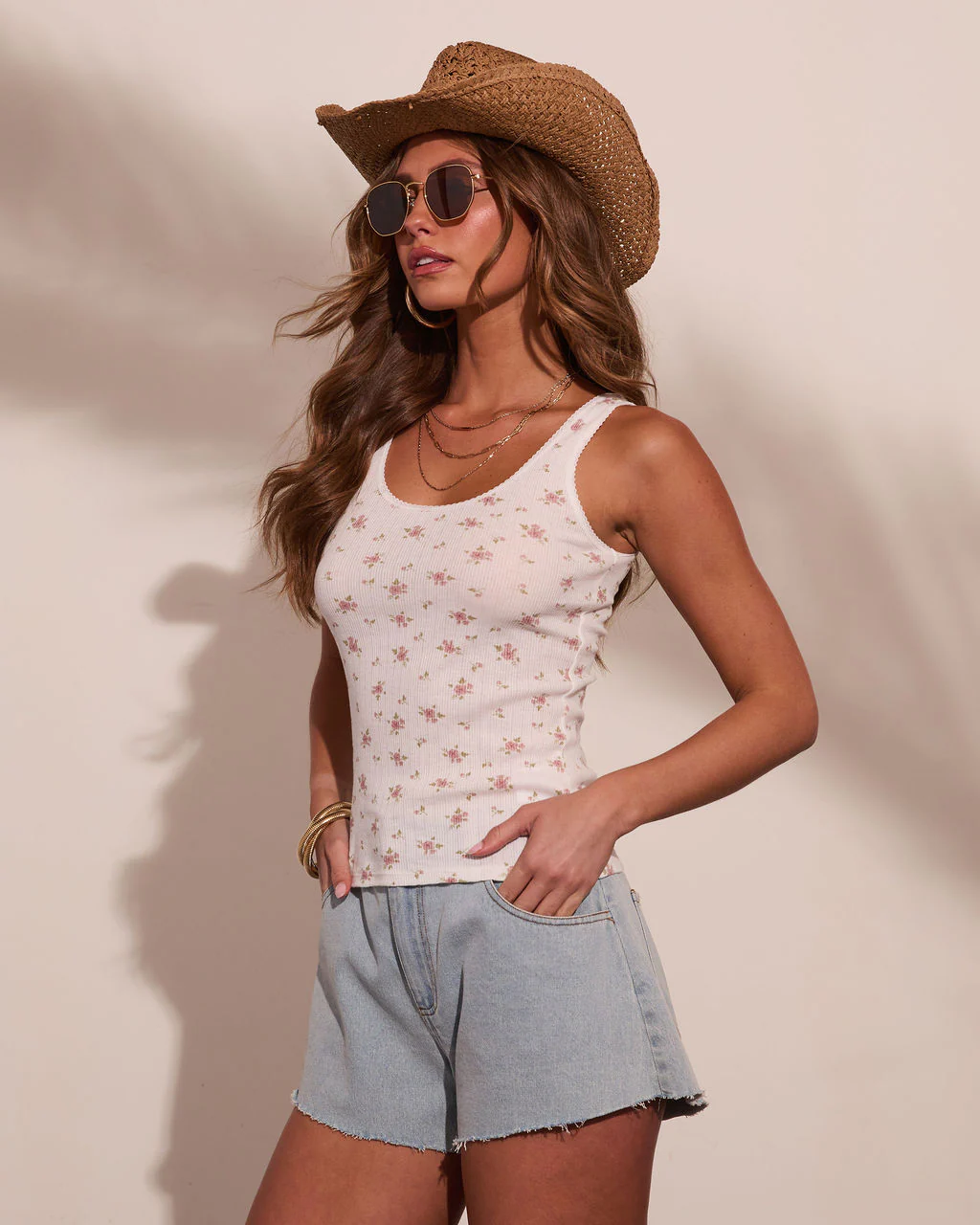 Outlaw Orchid Floral Tank Top - Image 3