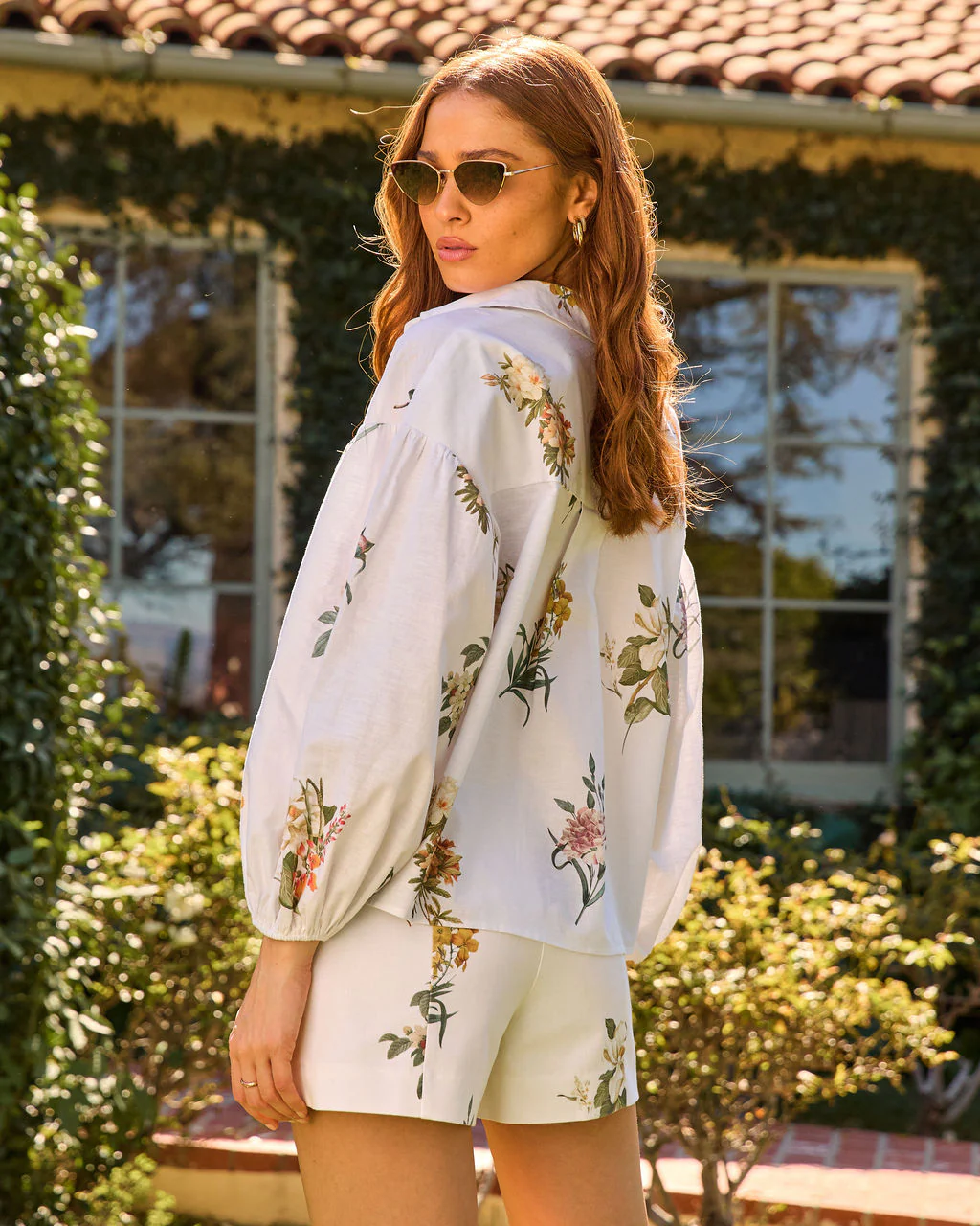 Painted Garden Floral Button Down Top - Image 4
