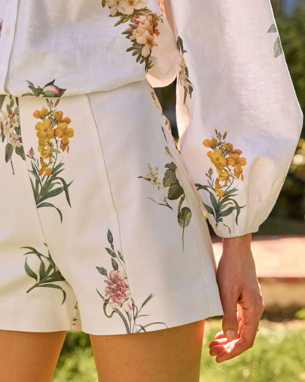Painted Garden Floral High Rise Shorts - Image 5