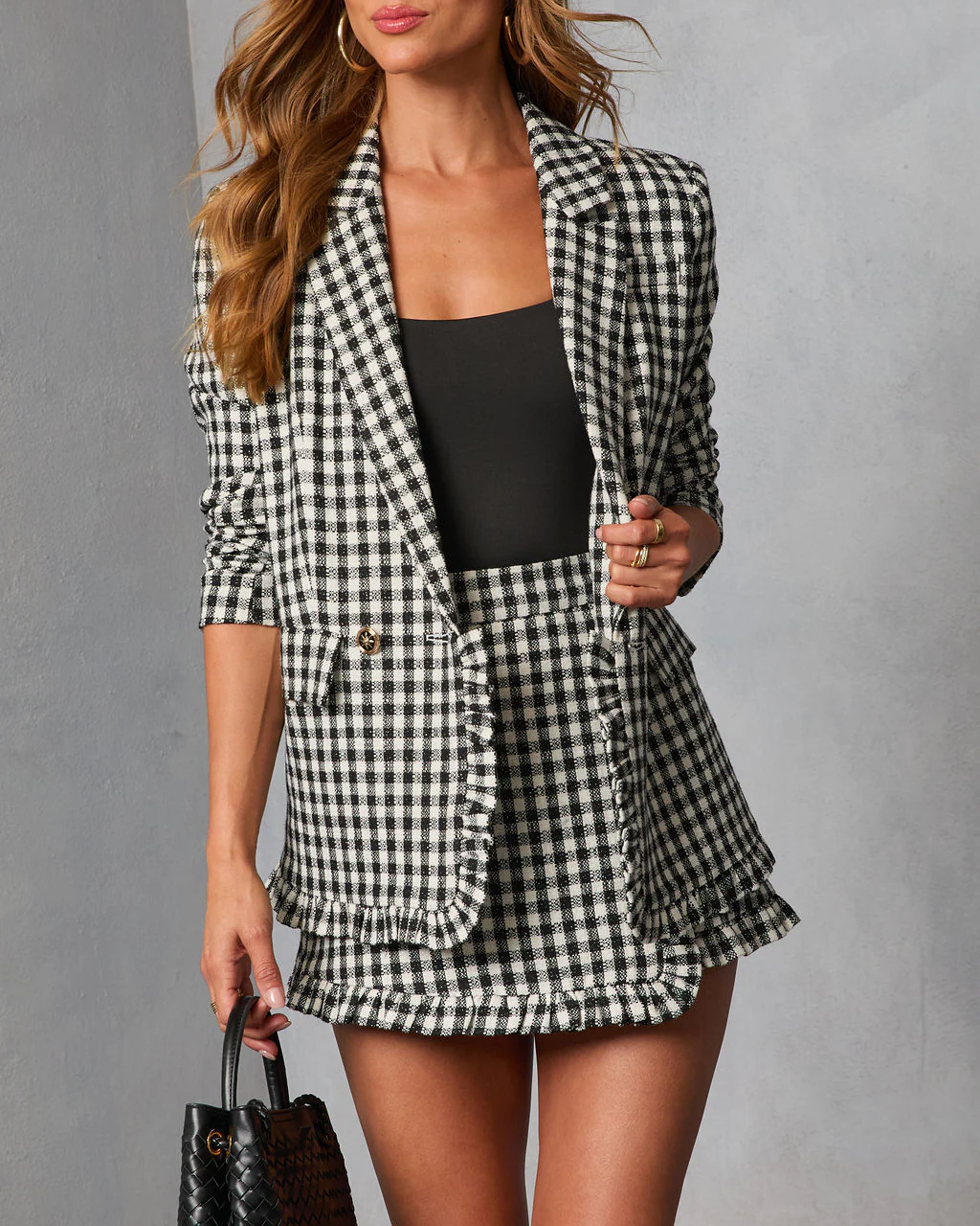 Paloma East Plaid Tweed Blazer - Image 6