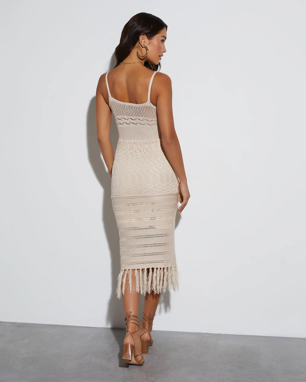 Paradise Cove Cover Up Crochet Knit Midi Dress - Image 4